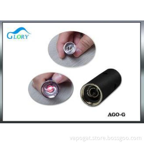 Mini Black Rechargeable Wax Dry Herb Vaporizer AGO Pen Elec